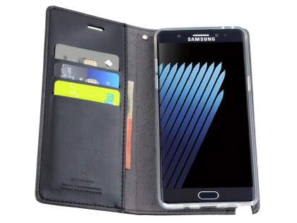 Mercury Goospery Blue Moon Wallet Case for Samsung Galaxy Note FE - Classic Black