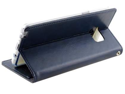 Mercury Goospery Blue Moon Wallet Case for Samsung Galaxy Note FE - Midnight Blue