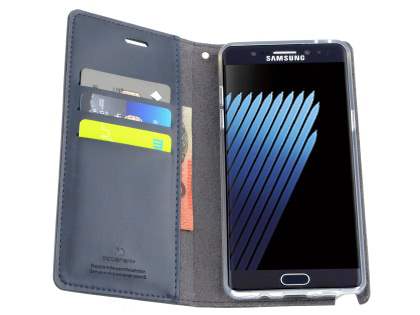 Mercury Goospery Blue Moon Wallet Case for Samsung Galaxy Note FE - Midnight Blue