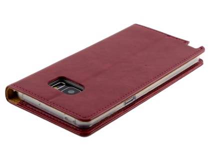 Mercury Goospery Blue Moon Wallet Case for Samsung Galaxy Note FE - Burgundy