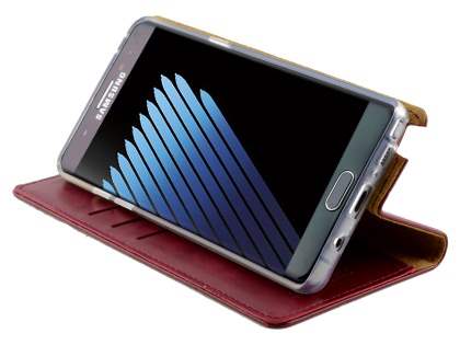 Mercury Goospery Blue Moon Wallet Case for Samsung Galaxy Note FE - Burgundy