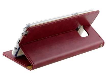 Mercury Goospery Blue Moon Wallet Case for Samsung Galaxy Note FE - Burgundy