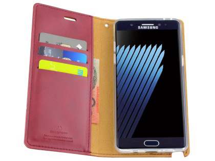 Mercury Goospery Blue Moon Wallet Case for Samsung Galaxy Note FE - Burgundy