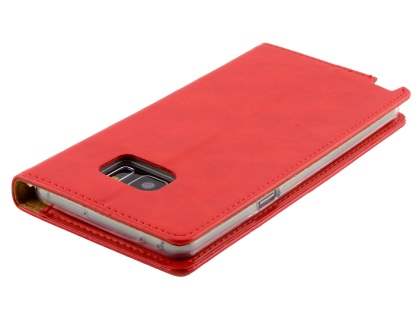 Mercury Goospery Blue Moon Wallet Case for Samsung Galaxy Note FE - Red