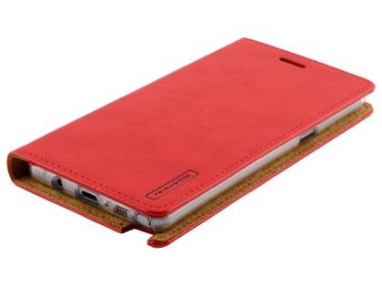Mercury Goospery Blue Moon Wallet Case for Samsung Galaxy Note FE - Red