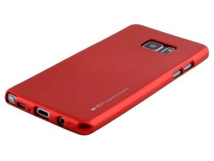 Mercury Goospery iJelly Gel Case for Samsung Galaxy Note FE - Metallic Red