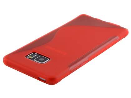 Wave Case for Samsung Galaxy Note FE - Frosted Red/Red