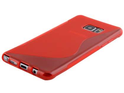 Wave Case for Samsung Galaxy Note FE - Frosted Red/Red