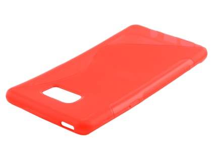 Wave Case for Samsung Galaxy Note FE - Frosted Red/Red