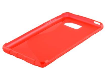 Wave Case for Samsung Galaxy Note FE - Frosted Red/Red