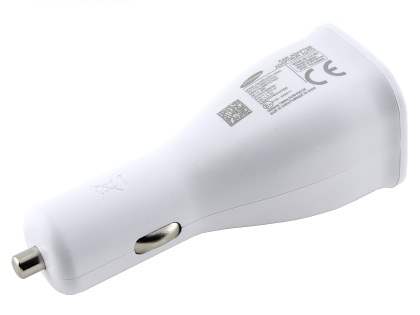 Samsung Adaptive 2A Fast Charging USB-A Dual-Port Car Charger - White