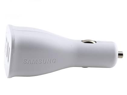 Samsung Adaptive 2A Fast Charging USB-A Dual-Port Car Charger - White