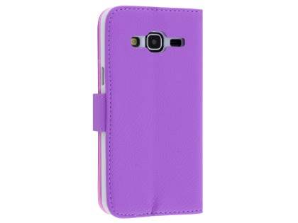 Samsung Galaxy J3 (2016) Synthetic Leather Wallet Case with Stand - Purple Samsung Galaxy J3 (2016) Synthetic Leather Wallet Case with Stand - Purple