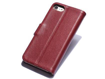 Premium Leather Wallet Case for iPhone 8/7 - Rosewood Leather Wallet Case