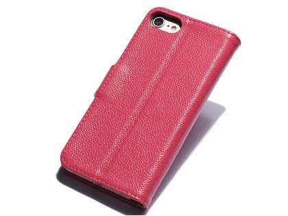 Premium Leather Wallet Case for iPhone 8/7 - Pink Leather Wallet Case