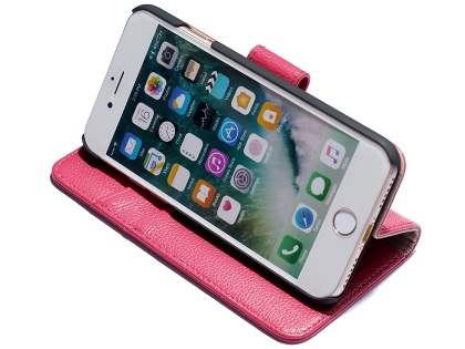 Premium Leather Wallet Case for iPhone 8/7 - Pink