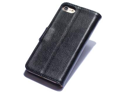 Premium Leather Wallet Case for iPhone 8/7 - Black Leather Wallet Case