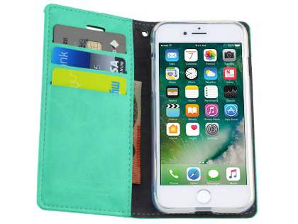 Mercury Goospery Blue Moon Wallet Case for iPhone 8 Plus/7 Plus - Mint