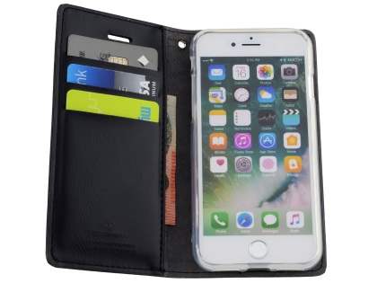 Mercury Goospery Blue Moon Wallet Case for iPhone 8/7 - Black