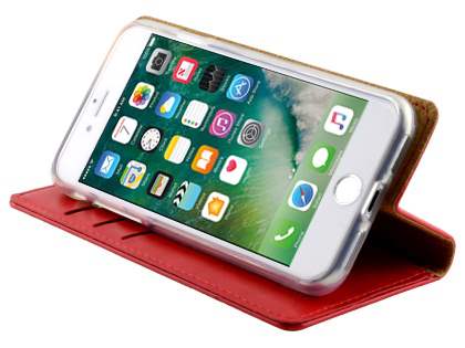 Mercury Goospery Blue Moon Wallet Case for iPhone 8 Plus/7 Plus - Red