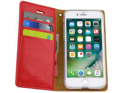 Mercury Goospery Blue Moon Wallet Case for iPhone 8 Plus/7 Plus - Red