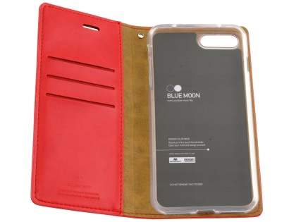 Mercury Goospery Blue Moon Wallet Case for iPhone 8 Plus/7 Plus - Red