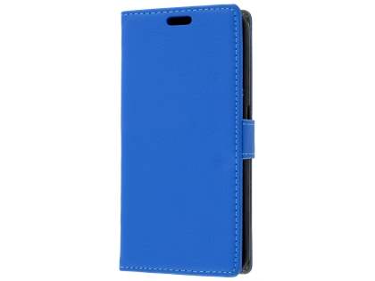 Slim Synthetic Leather Wallet Case with Stand for ZTE Blitz - Blue