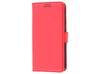 Slim Synthetic Leather Wallet Case with Stand for Google Pixel - Red