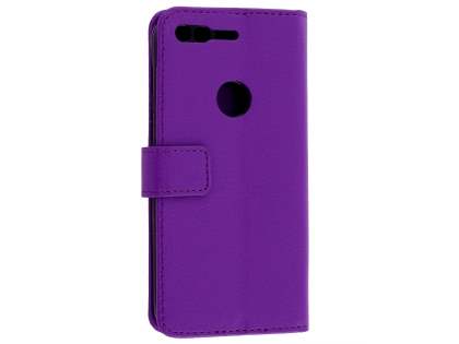 Slim Synthetic Leather Wallet Case with Stand for Google Pixel XL - Purple
