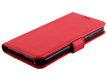 Slim Synthetic Leather Wallet Case with Stand for Google Pixel - Red