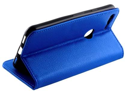 Slim Synthetic Leather Wallet Case with Stand for Google Pixel - Blue