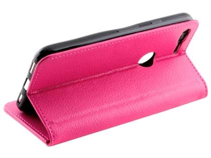 Slim Synthetic Leather Wallet Case with Stand for Google Pixel - Pink