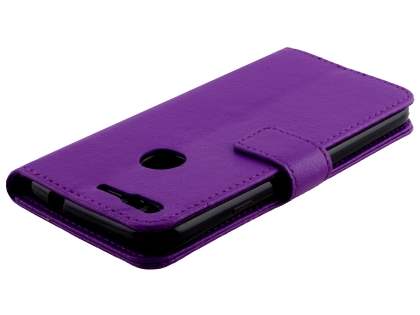 Slim Synthetic Leather Wallet Case with Stand for Google Pixel XL - Purple
