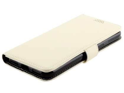 Slim Synthetic Leather Wallet Case with Stand for Google Pixel XL - White