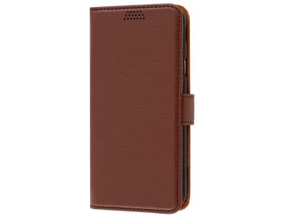 Synthetic Leather Wallet Case with Stand for Samsung Galaxy J5 Prime - Brown