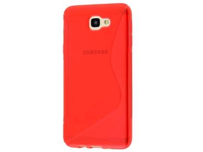 Wave Case for Samsung Galaxy J5 Prime - Frosted Red/Red Soft Cover