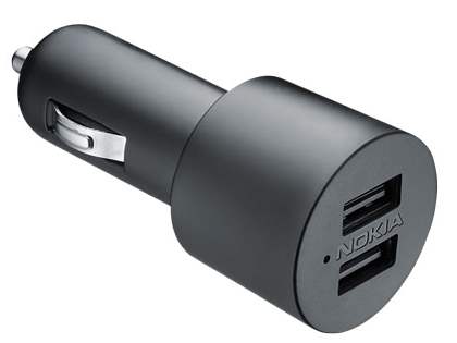 Genuine Nokia DC-20 Car Charger Adaptor with Dual USB-A Port - Car Charger Adapter