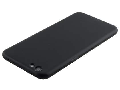 Frosted TPU Gel Case for Oppo R9s - Classic Black Soft Cover