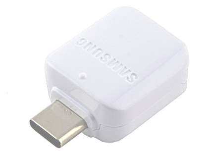 Genuine Samsung GH98-40216A USB Type-C / USB-A OTG Adapter - White USB-C OTG Adapter