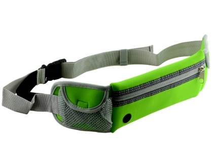 Universal Zip Pouch Running Belt - Green