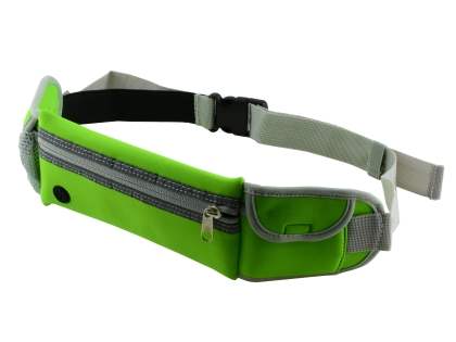 Universal Zip Pouch Running Belt - Green