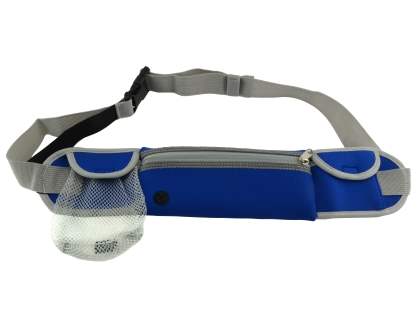 Universal Zip Pouch Running Belt - Blue