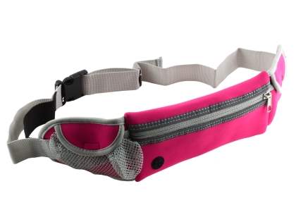 Universal Zip Pouch Running Belt - Pink