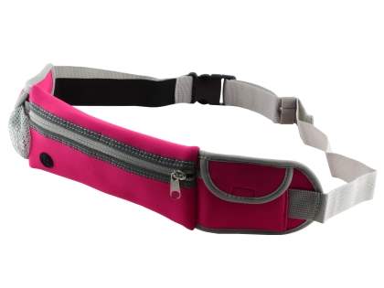 Universal Zip Pouch Running Belt - Pink