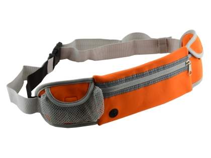 Universal Zip Pouch Running Belt - Orange