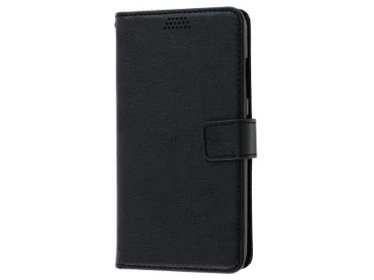 Slim Synthetic Leather Wallet Case with Stand for Microsoft Lumia 650 - Black