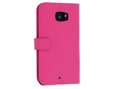 Slim Synthetic Leather Wallet Case with Stand for HTC U Ultra - Pink Leather Wallet Case