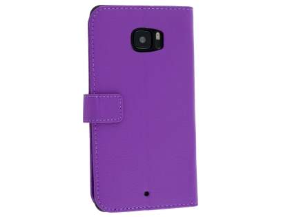 Slim Synthetic Leather Wallet Case with Stand for HTC U Ultra - Purple Leather Wallet Case