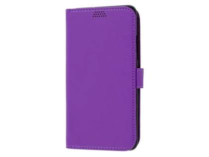 Slim Synthetic Leather Wallet Case with Stand for HTC U Ultra - Purple