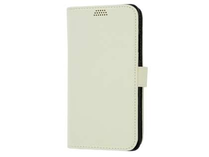 Slim Synthetic Leather Wallet Case with Stand for HTC U Ultra - Pearl White